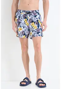 Pantaloni scurti de baie cu talie ajustabila - Multicolor