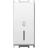 Modul Buton cu LED Simplu 1M 16A IP20 Alb, TEM Modul TEM-SM11PWIN01-U