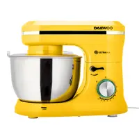 Mixer cu bol Daewoo DHM150Y, 1600 W, 10 viteze, capacitate bol 4.5 L, tel, carlig framantare, palete amestecare, Galben