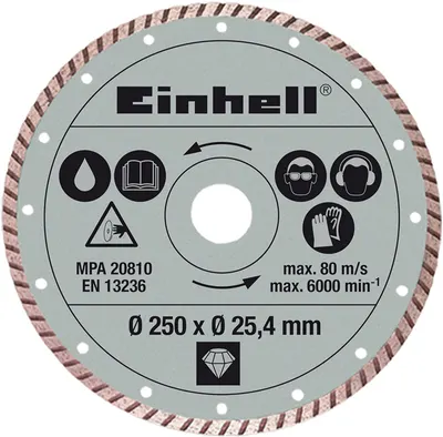 Disc diamantat Einhell - Turbo, 250 x 25.4 mm, pentru RT-SC 570 L