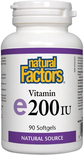 Vitamin E, 200 IU, 90 capsule, Natural Factors