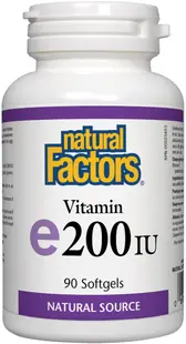 Vitamin E, 200 IU, 90 capsule, Natural Factors