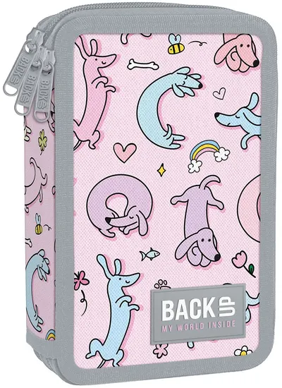 Penar cu rechizite BackUp EW - Dogs, cu 3 fermoare