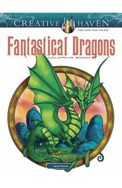 Creative Haven Fantastical Dragons Coloring Book