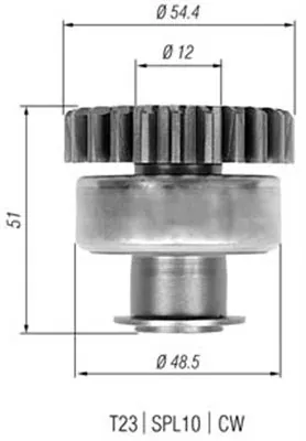 Pinion electromotor potrivit FORD ESCORT VI, FIESTA IV, FIESTA MINIVAN; LADA 110, 111, 112, NOVA, SAMARA; MAZDA 121 III 1.1-1.5 06.87-04.12