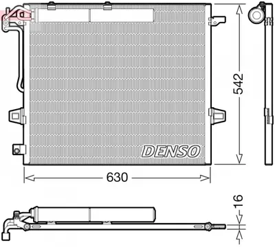 Radiator AC condensator cu uscator potrivit MERCEDES GL (X164), M (W164), R (W251, V251) 3.0-6.2 02.05-12.14