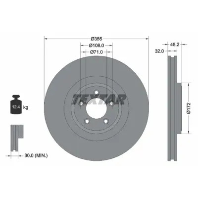 Disc frana TEXTAR 92186305