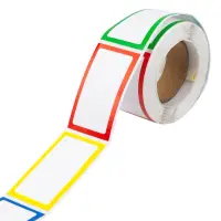 Rolă cu stickere dreptunghiulare colorate (200 buc/rola) - Default Title