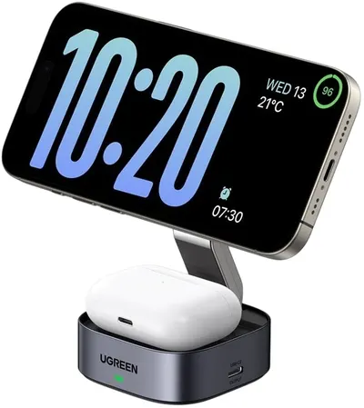Încărcător wireless Ugreen - W526 3 в 1, MagSafe, negru