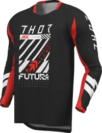 Tricou atv cross Thor Launchmode Futura, culoare negru rosu, marime M