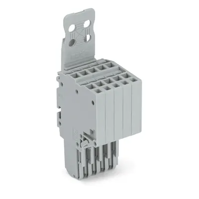 2-conductor female connector; Strain relief plate; 1.5 mm²; 5-pole; 1,50 mm²; gray