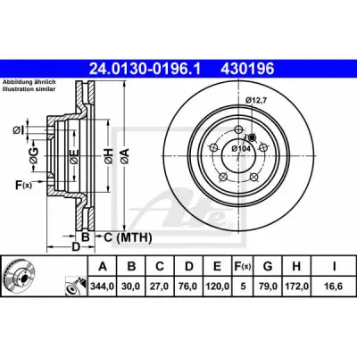 Disc frana ATE 24.0130-0196.1