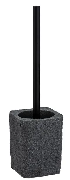 Perie de toaletă Wenko - Villata, 11,2 x 37 x 10 cm, gri
