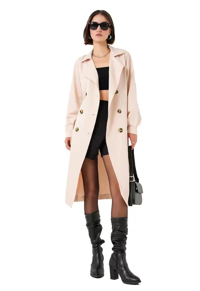Trenci dama - BigDart - Poliester - Bej Natural