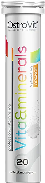 Vita&Minerals, portocale, 20 comprimate efervescente, OstroVit
