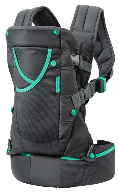 Marsupiu ergonomic 4 în 1 Infantino cu buzunare - Gri închis