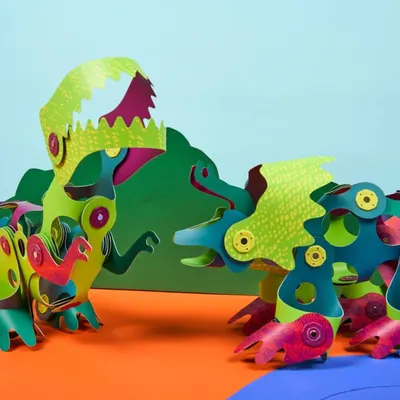 Joc magnetic de construit - Aventuri cu dinozauri