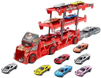 Set de joacă Kruzzel - Transport auto cu 6 mașini