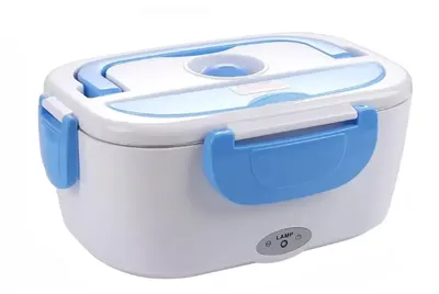 Caserola pentru Mancare Incalzire Electrica Capacitate 1.5L cu 2 Compartimente la priza 220V ALBASTRU
