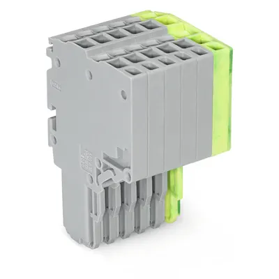 2-conductor female connector; 1.5 mm²; 6-pole; 1,50 mm²; gray, green-yellow