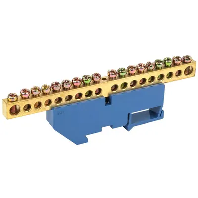 Neutral bus bar with DIN-Izolator SHNI-8x12-18-D-S