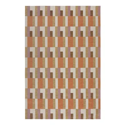 Covor portocaliu/în culoare naturală 155x230 cm Riley Block Geo – Flair Rugs