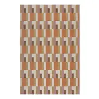 Covor portocaliu/în culoare naturală 155x230 cm Riley Block Geo – Flair Rugs