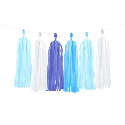 Ghirlanda franjuri mix albastru 1.5 m Party Deco PDTG6