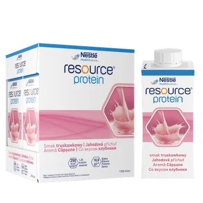 Resource Protein cu aroma de capsuni, 4 x 200ml, Nestle