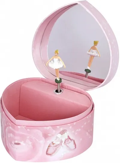 Cutie muzicala in forma de inima Trousselier - Balerina, roz