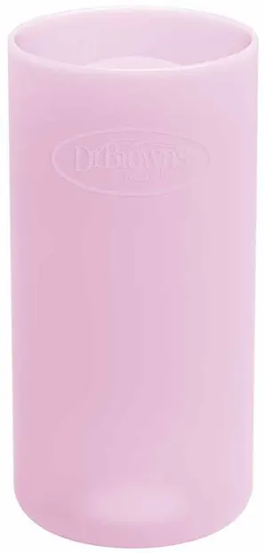 Protector pentru biberon de sticlă Dr.Brown's - Options+ Narrow, 250 ml, roz