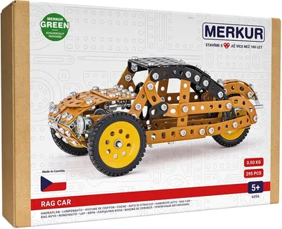 Constructor de metal Merkur - Mașină cu motor cu reacție, 295 piese