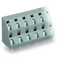 Double-deck PCB terminal block; 2.5 mm²; Pin spacing 10 mm; 2 x 8-pole; CAGE CLAMP®; 2,50 mm²; gray