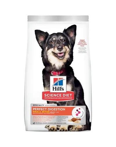 HILL'S Science Plan Canine Adult Perfect Digestion Small&Mini ActivBiome+ 1.5kg Hrana uscata caini taie mica pentru echilibru digestiv