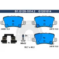 Set placute frana, frana disc GALFER B1.G120-1014.2