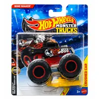 Masinuta Hot Wheels, Monster Truck, Crushed Car, Bone Shaker, JKJ93