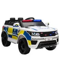 Masina Electrica pentru Copii de Politie Baterie 12V si Telecomanda, Sirena Lumini, Conexiune USB pentru Muzica 110x68x52cm HOMCOM | Aosom Romania