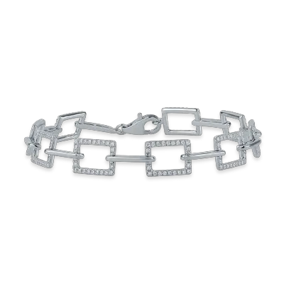 Bratara din aur alb cu diamante de 0.77ct