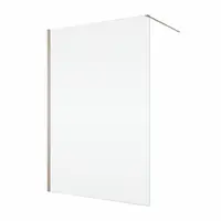 Paravan dus sticla walk-in 110x200 cm, champagne metal, sticla 8 mm, Ronal Easy
