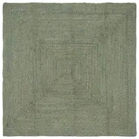 vidaXL Covor de zonă Verde măsliniu 160 x 160 cm Iută