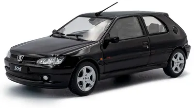 Model de colecție SOLIDO Moderne: Automobile - Peugeot 306 (S16), Noir Onyx, 1994