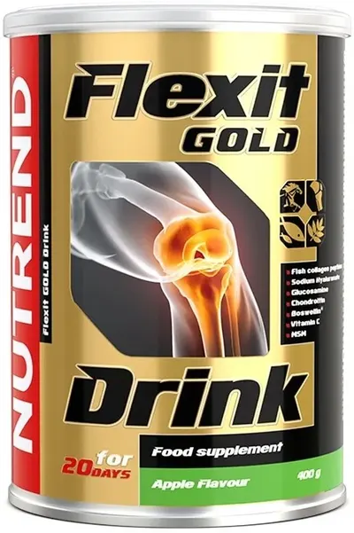 Flexit Drink Gold, măr, 400 g, Nutrend