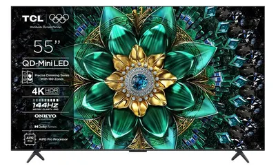 Televizor smart TCL - Q6C, 55'', QD-Mini LED, 4K, 144 Hz, negru