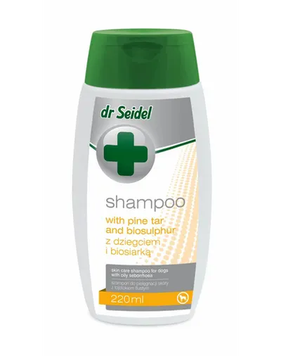 DR SEIDEL șampon gudron biosulf câini seboree grasă 220 ml