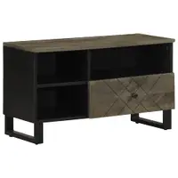 Gossi dulap tv, negru, 80x33x46 cm, lemn masiv de mango