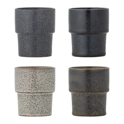 Cești maro 4 buc. pentru espresso din gresie 150 ml Ewan – Bloomingville