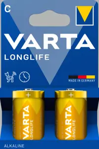 Baterii alcaline VARTA - Longlife, C, 2 buc.