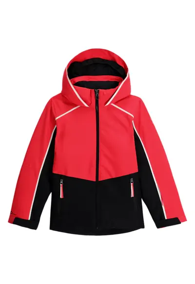 Jacheta schi copii Conquer - impermeabila 10k/10k - izolatie 120g - negru/rosu