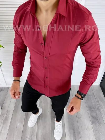 Camasa barbati grena slim fit B5039 W2-1 E 17-4