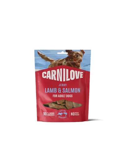 Snack pentru câini CARNILOVE Dog Jerky Lamb with Salmon 100g miel și somon